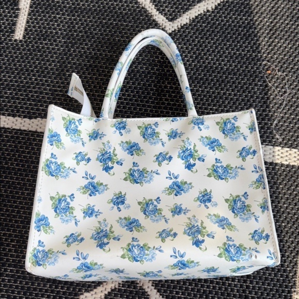 HOUSE OF WANT ORIGINAL SHOULDER BAG House of Want H.O.W. Blue floral purse